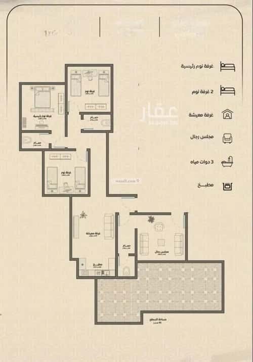 شقة 4 غرف في الريان 6