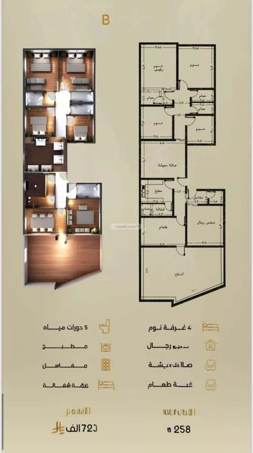 6 bedroom apartment in Al Rabwa 2