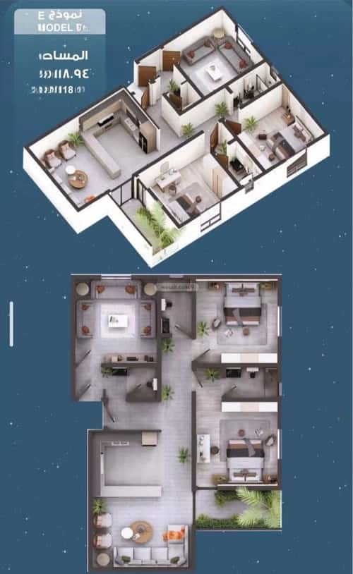 شقة 3 غرف في الحمراء 4