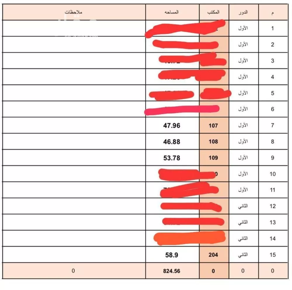 مكتب 1050 م² في النرجس 3