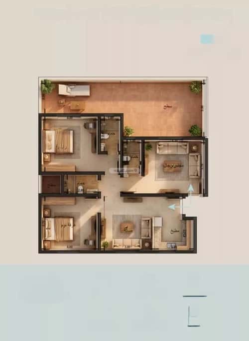 3 bedroom apartment in Al Yaqout 5