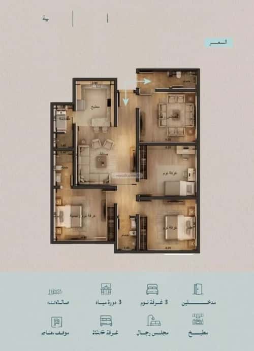 4 bedroom apartment in Al Yaqout 11