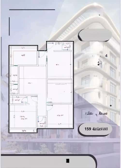 شقة 4 غرف في الواحة 3