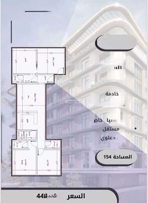 شقة 4 غرف في الواحة 8