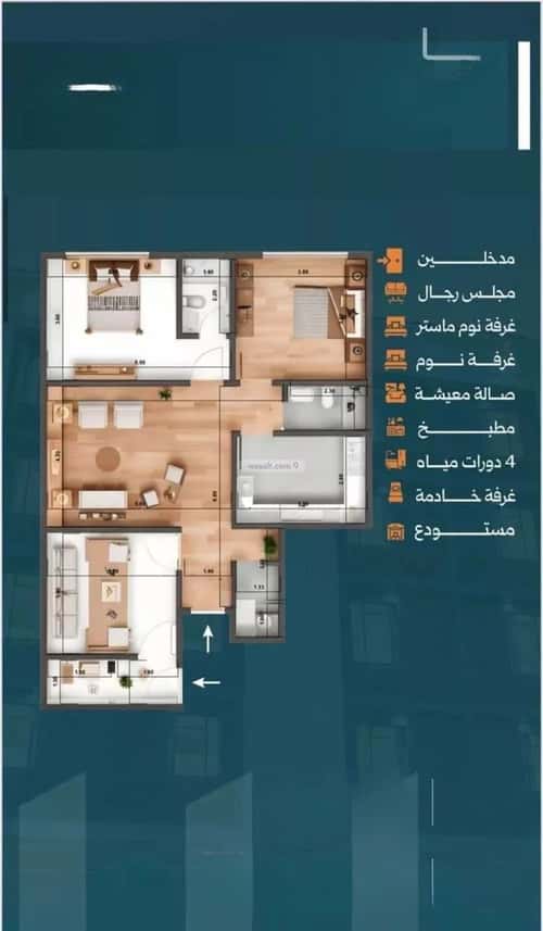 3 bedroom apartment in Al Safaa 3