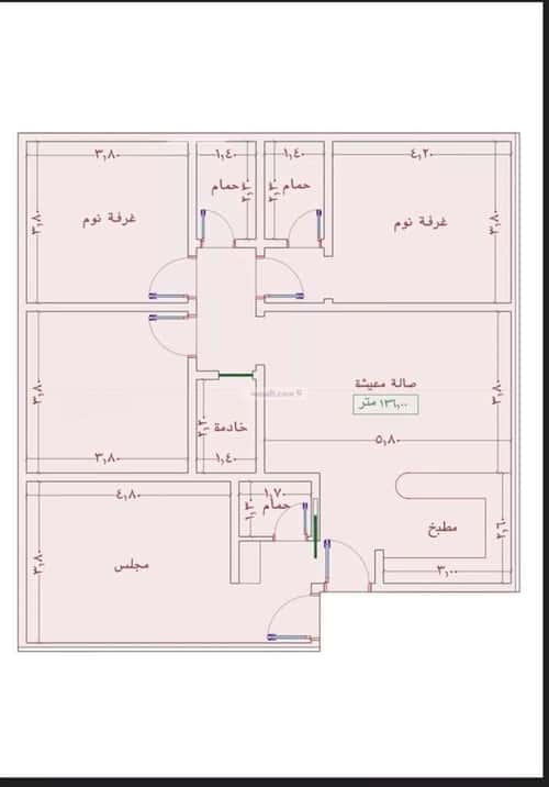 شقة 4 غرف في الواحة 2
