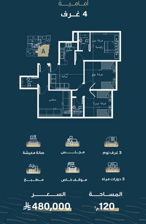 4 bedroom apartment in Al Naseem 1