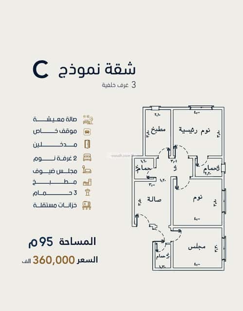 3 bedroom apartment in Al Safaa 5