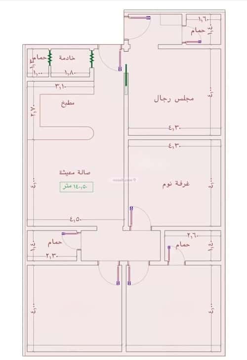 شقة 4 غرف في الجامعة 1