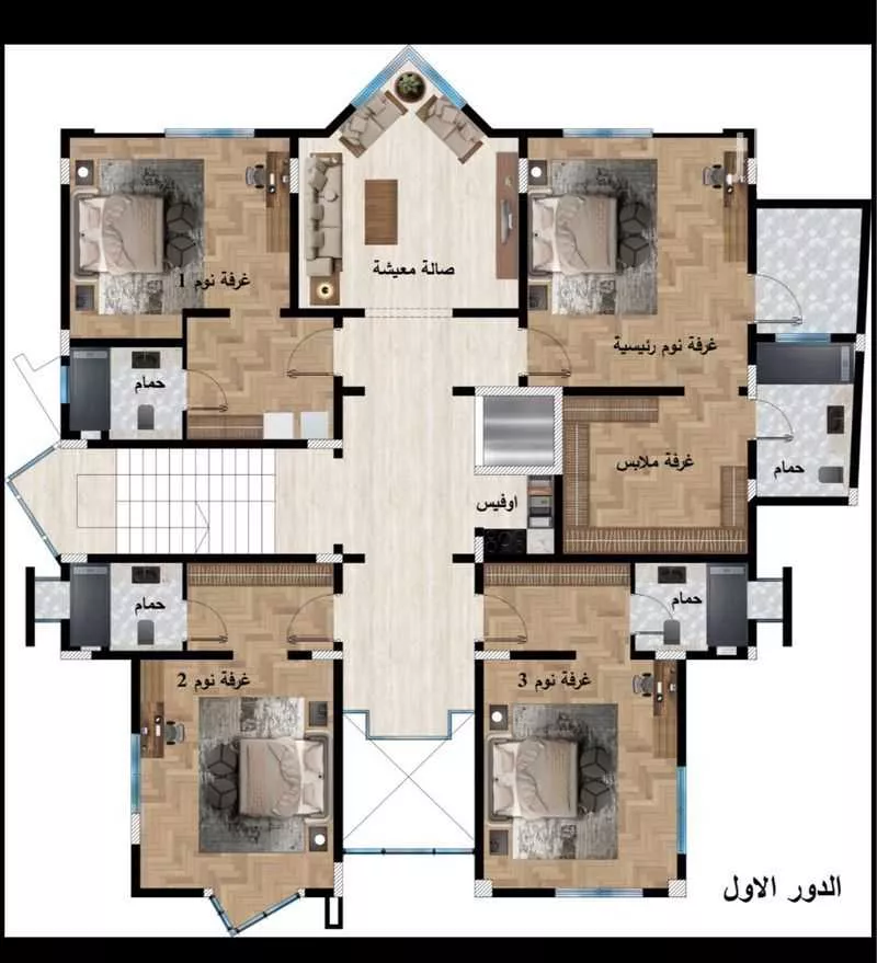 فيلا 4 غرف في العيون 3