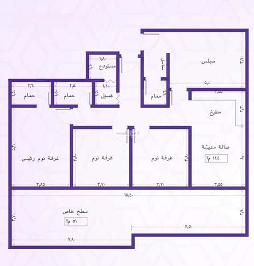 شقة 3 غرف في الفيحاء 5