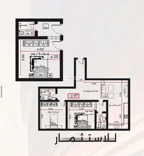 شقة 2 غرف في الصفاء 5