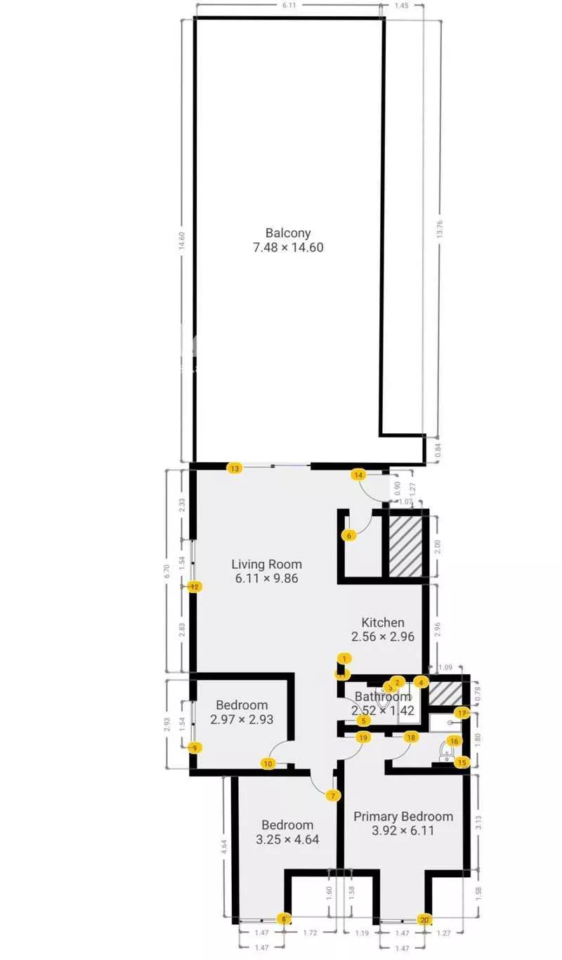 شقة 3 غرف في الملقا