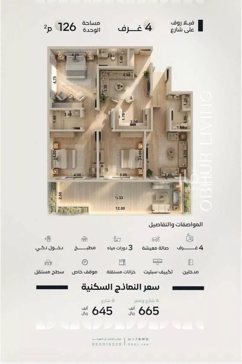 3 bedroom floor in Al Yaqout 15