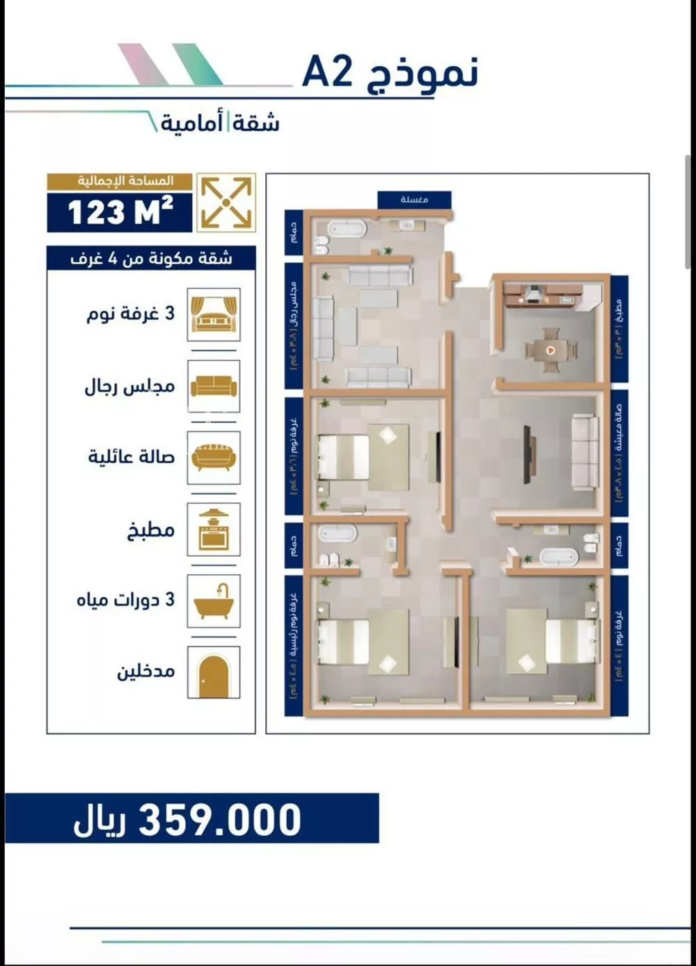 4 bedroom apartment in Muraykh, Jeddah 4