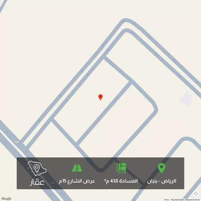 أرض 438 م² في بنبان 2