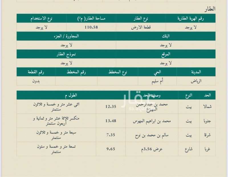 land in Umm Salim, Riyadh 2