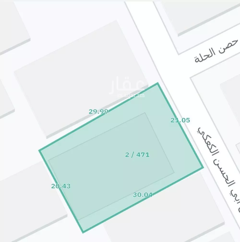 621 sqm land in Al Aziziyah 2