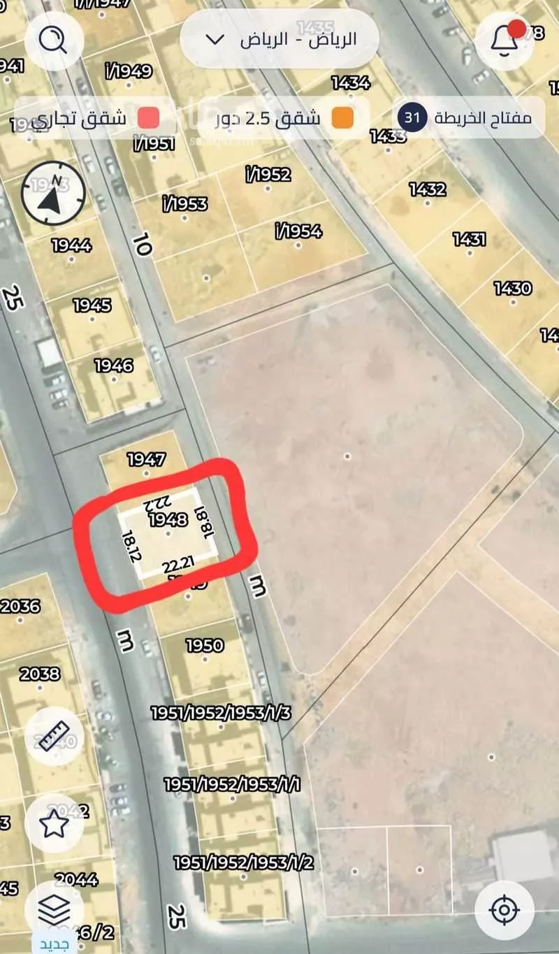 أرض 409 م² في المهدية 3