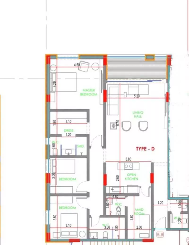 شقة 4 غرف في السلامة 4