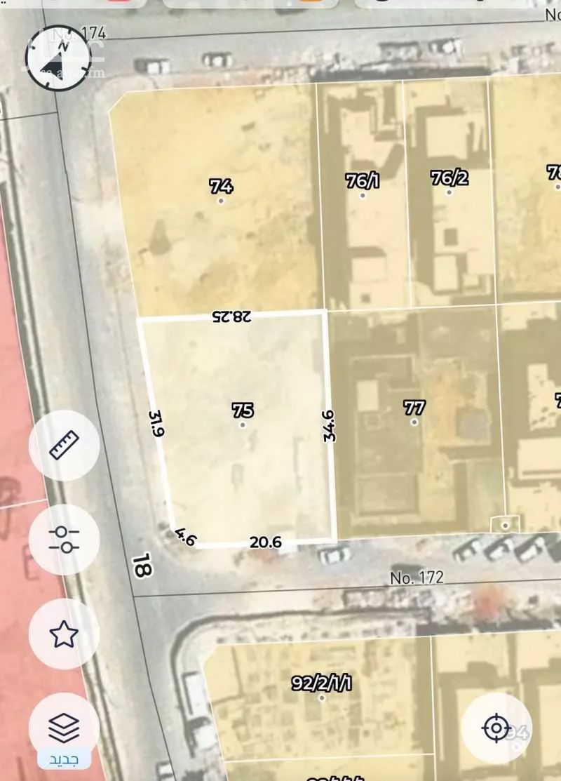 أرض 894 م² في الملقا 2