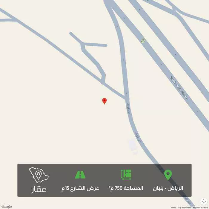 أرض 750 م² في بنبان