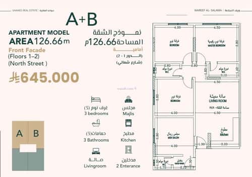 4 bedroom apartment in Al Salamah 2