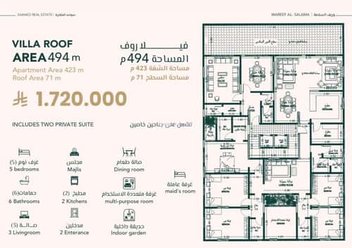 8 bedroom apartment in Al Salamah 5