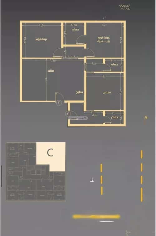 شقة 3 غرف في الروضة 4