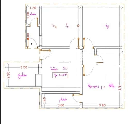 شقة 3 غرف في النزهة 3