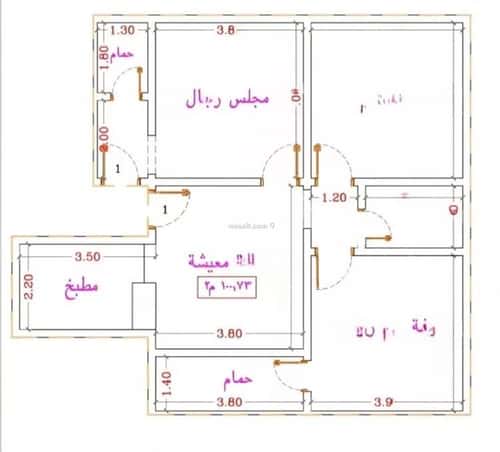 شقة 3 غرف في النزهة 5
