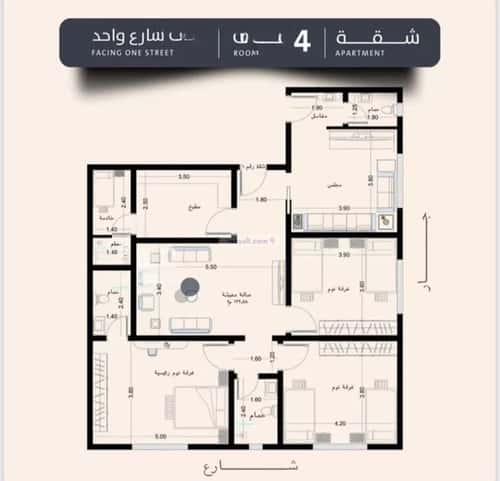 شقة 4 غرف في الصفاء 3