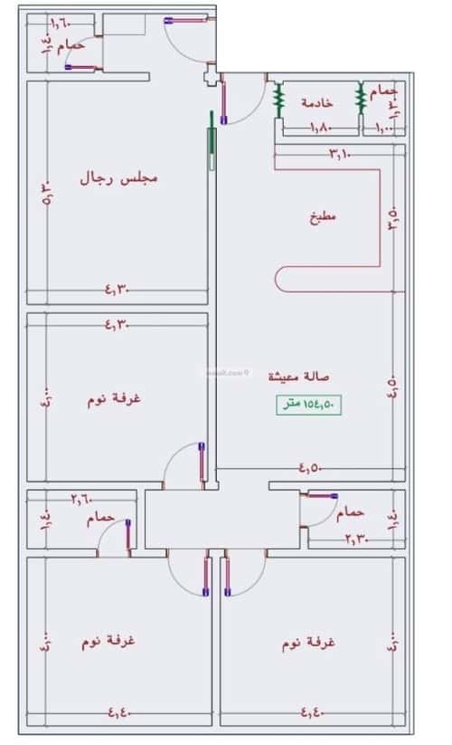 شقة 4 غرف في الجامعة 5