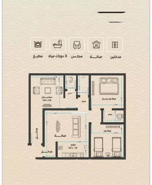 شقة 3 غرف في مشرفة 1