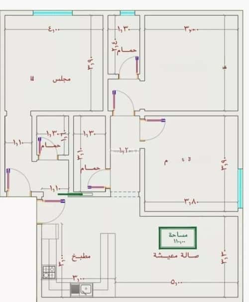3 bedroom apartment in As Sawari 3
