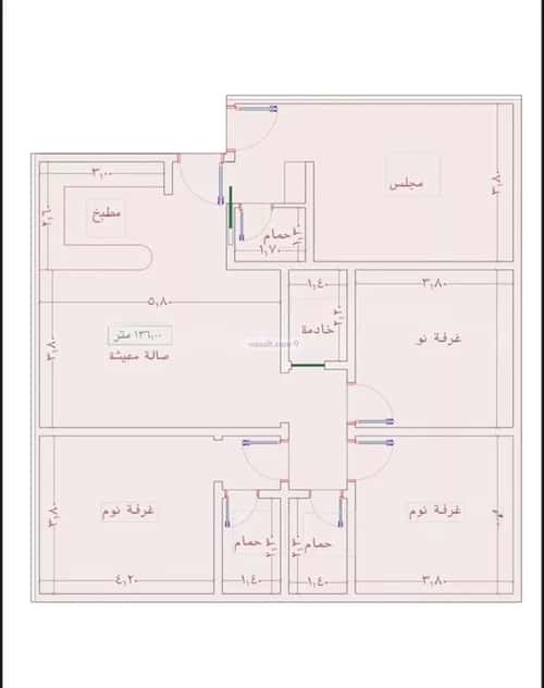 شقة 4 غرف في الواحة 1