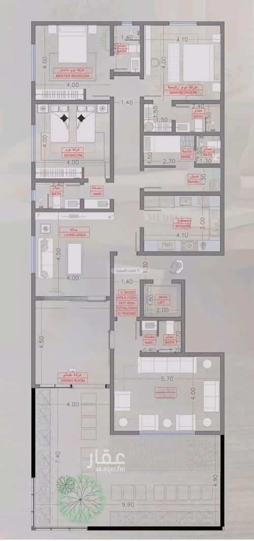 5 bedroom apartment in Al Salamah 10