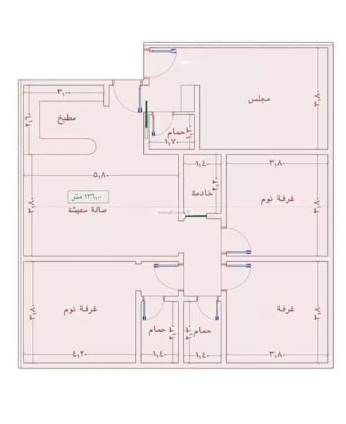 شقة 4 غرف في الواحة 4
