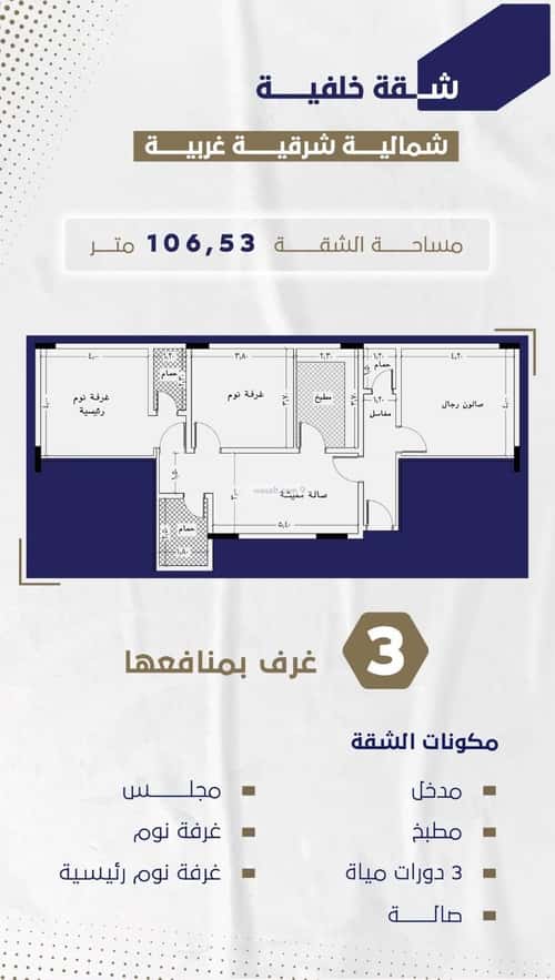3 bedroom apartment in Al Naeem 6