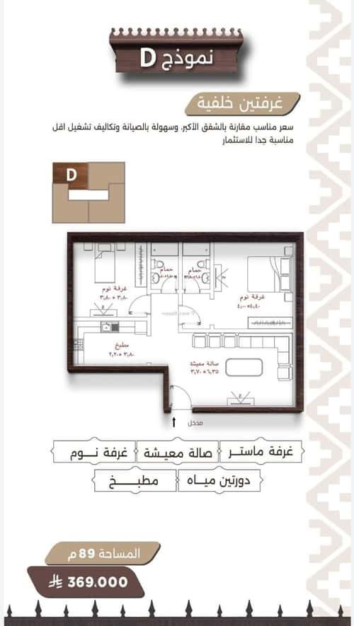 2 bedroom apartment in Al Naeem 7