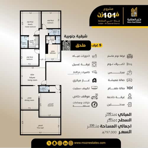 3 bedroom apartment in Al Salamah 4