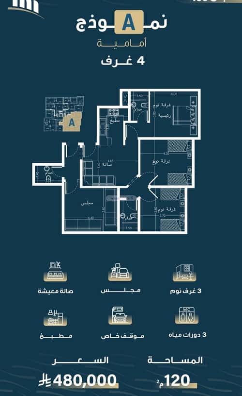 4 bedroom apartment in Al Naseem 5