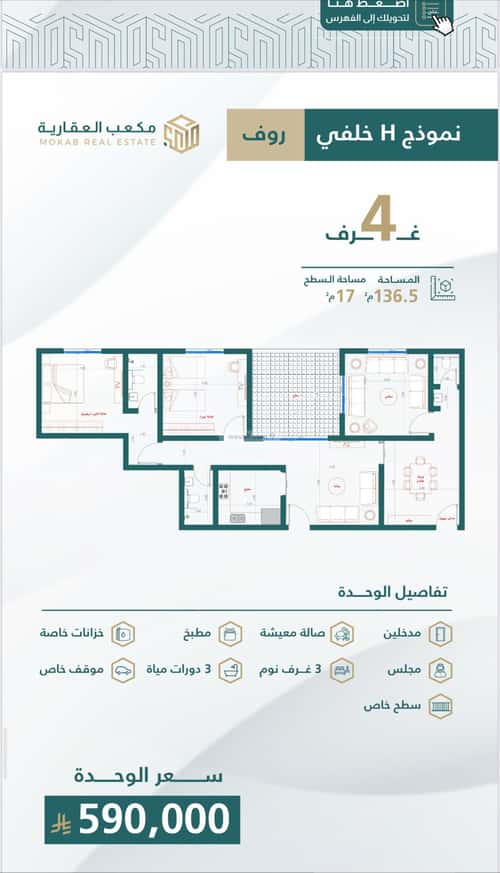 4 bedroom apartment in Al Safaa 2