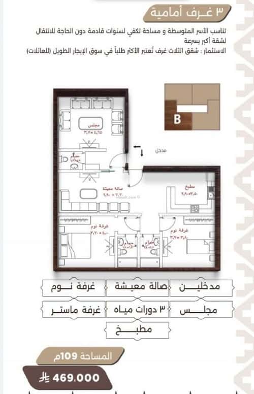 2 bedroom apartment in Al Naeem 6