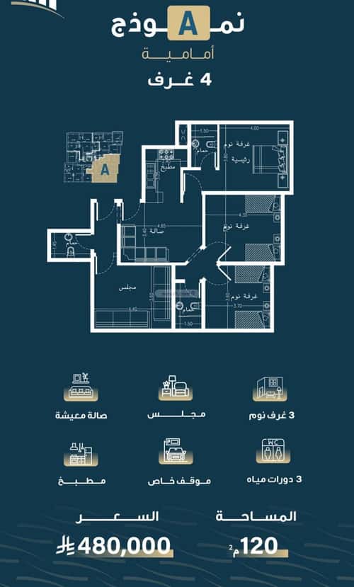 4 bedroom apartment in Al Naseem 5