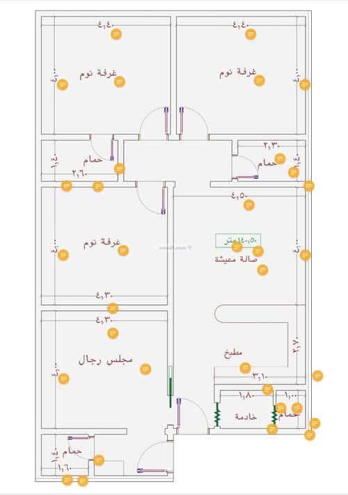 شقة 4 غرف في الجامعة 6
