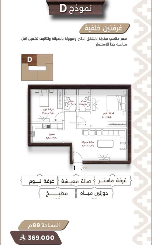 2 bedroom apartment in Al Naeem 5