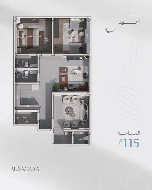 3 bedroom apartment in Al Zahra 2