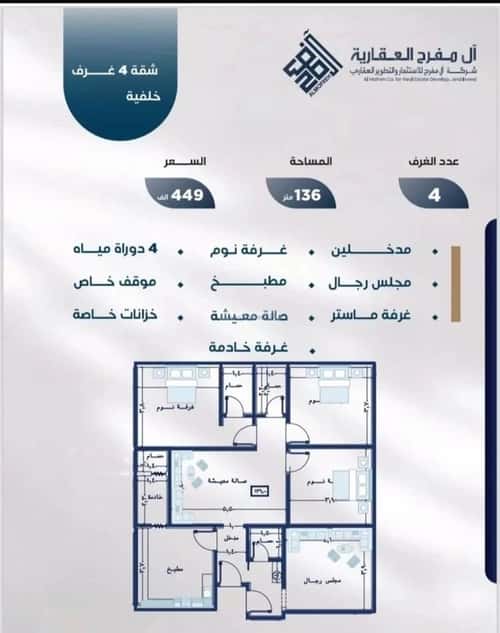 4 bedroom apartment in Al Nuzhah 3