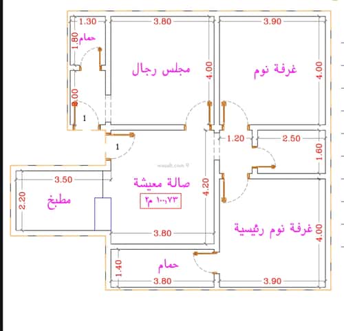شقة 3 غرف في النزهة 2